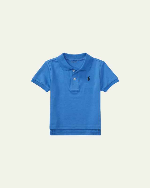 Interlock Polo Knit Shirt, Size 3-
